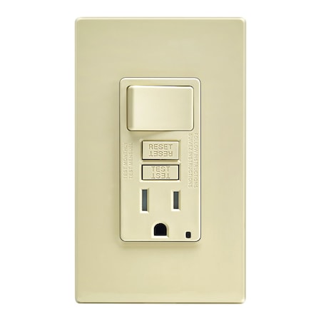 LEVITON GFCI OUTLT WTH SWTCH 15A C91-GFSW1-00I